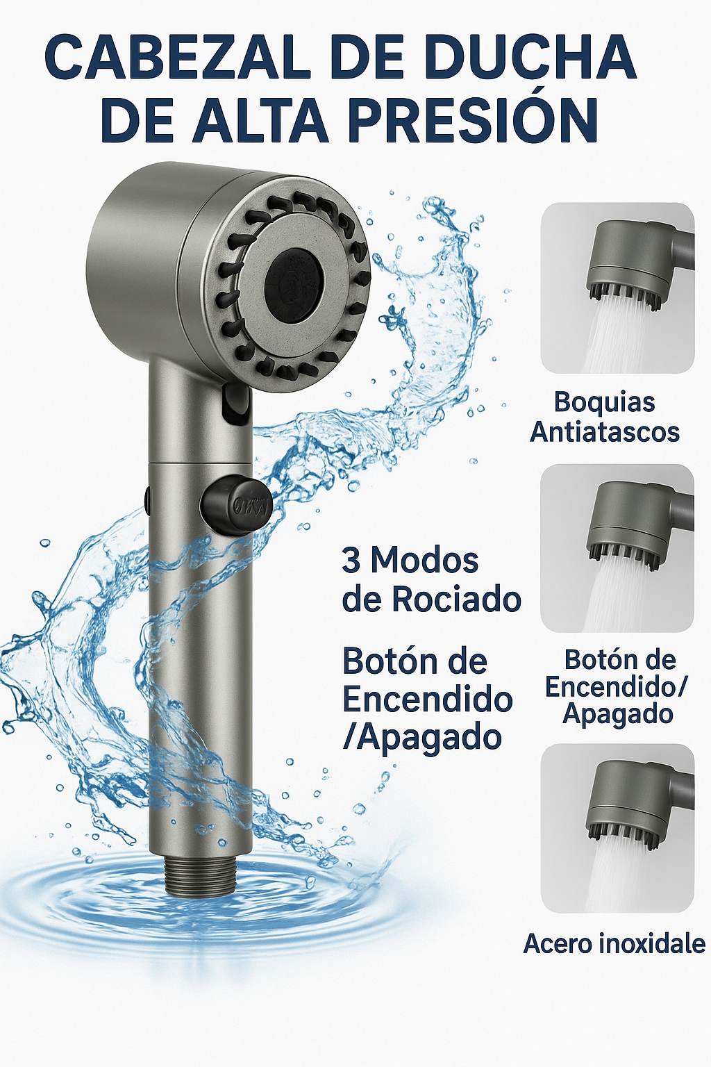 Cabezal Ducha Masajeadora Spa